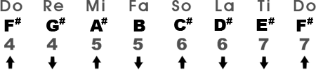Major Scale in the Key of F#